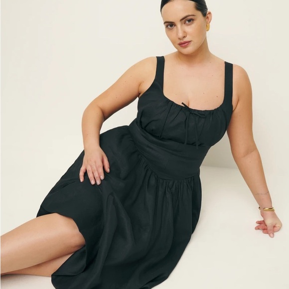 Reformation Black Linen Dress - Picture 4 of 4